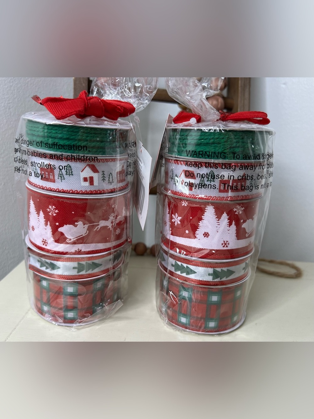 Brand New-Holiday Style Decorative Christmas Ribbon (2 Pack)